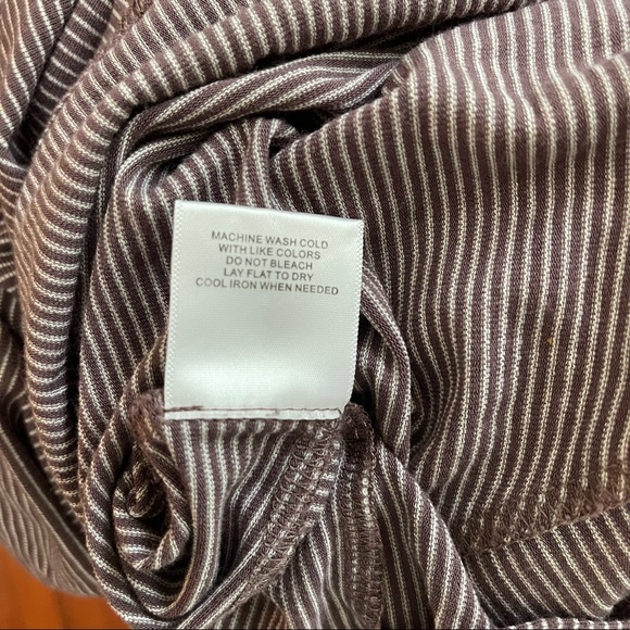 ModCloth Striped Tank Top Scoop Neck Purple and White Small - Picture 5 of 5